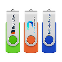 Clé USB pivotante H FLASH OEM USB 2.0, nouvelle, en métal coloré, 1 Go à 128 Go, haute vitesse, logo personnalisé, cryptage, garantie 1 an