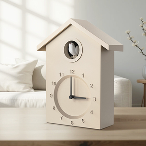 Orologio da Parete a Cucù con Display Analogico, Movimento Silenzioso al Quarzo, Design Tradizionale, Ideale per Matrimoni e Pensionamenti - Product Image 5