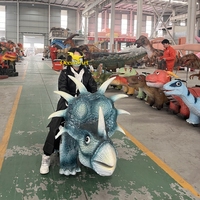 Équipement d'attractions, dinosaure animatronique à monter, voiture dinosaure, scooter électrique à vendre