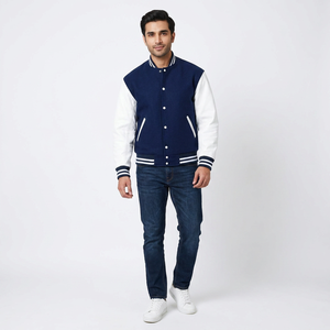 Fabrication professionnelle, vestes universitaires pour hommes à séchage rapide, meilleure qualité, prix bas, manches en cuir, veste universitaire pour hommes - Product Image 1