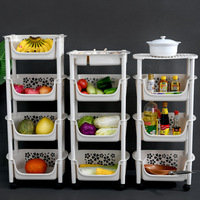 Chariot de rangement à roulettes à 3 niveaux pour cuisine et maison, organisateur multi-niveaux pour collations, jouets et articles divers