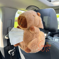 Boîte à mouchoirs en peluche de style dessin animé pour voiture, boîte à mouchoirs créative et mignonne sur le thème des animaux de compagnie, boîte à mouchoirs en peluche suspendue personnalisée pour voiture