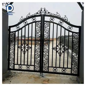 Prima Modernas Puertas Correderas de Hierro Forjado, Puerta Batiente de Seguridad Personalizable <span class=keywords><strong>para</strong></span> Jardín, Puertas de Hierro Forjado <span class=keywords><strong>para</strong></span> <span class=keywords><strong>Exteriores</strong></span> de Villas - Product Image 5