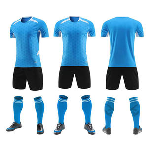 Custom logo digitale print team trainingspakken shorts shirt complete sets uniformen voetbaltenues voetbal shirt voor heren 100% - Product Image 3