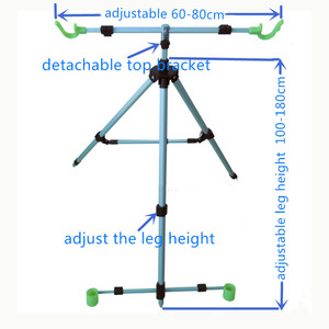 Trépied télescopique en aluminium entièrement réglable pour canne à pêche à la carpe - Product Image 2
