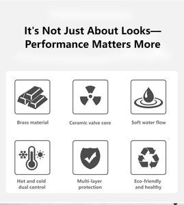 Robinet de cuisine mural de luxe 10 pouces avec bec pivotant et double poignée, finition chromée polie, douchette extractible pour eau chaude et froide, idéal pour la maison et l'hôpital - Product Image 4