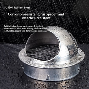 Cache <span class=keywords><strong>de</strong></span> ventilation extérieur sphérique en acier inoxydable 304, coupe-vent, anti-pluie, épaissi, avec <span class=keywords><strong>entrée</strong></span> et sortie <span class=keywords><strong>d</strong></span>'<span class=keywords><strong>air</strong></span> - Product Image 3