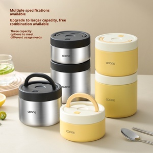 Boîte isotherme empilable en acier inoxydable 316 à double paroi, à large ouverture, étanche, pour le bureau et l'extérieur, idéale pour garder les aliments au chaud - Product Image 4