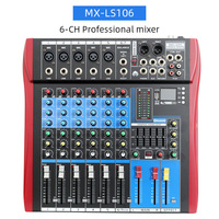 6 8 canaux de mixage numérique contrôleur dj/console audio mélangeur son haut-parleur mélangeur professionnel audio numérique alimenté mélangeur audio
