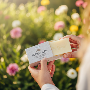 Savon au lait de chèvre et à la moringa biologique, fait à la main et transparent, durée de conservation de 3 ans, nettoyant doux pour le visage pour tous les types de peau, origine Brundi - Product Image 4