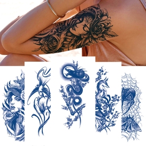 Nouveaux autocollants de <span class=keywords><strong>tatouage</strong></span> inspirés de jus de plantes, avec totems <span class=keywords><strong>animaux</strong></span>, imperméables, résistants à la transpiration, parfaits pour hommes et femmes, pour la moitié du bras - Product Image 4