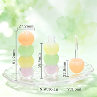 Tubes de brillant à lèvres vides ronds et mignons de 3,5 ml en gros – Contenants d'emballage personnalisés pour cosmétiques et gloss
