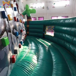 Parcours d'obstacles gonflable commercial unisexe avec toboggan, château en PVC, mur d'escalade et trampoline, capacité 300 kg, taille personnalisable, motif animal - Product Image 4