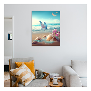 Kits de peinture par numéros pour adultes, <span class=keywords><strong>paysage</strong></span> européen, animal, papillon sur la plage, art DIY avec 24 couleurs pour l'<span class=keywords><strong>automne</strong></span>, cadeaux faits à la main - Product Image 5