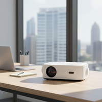 Proyector Portátil 4K con Enfoque Eléctrico, 1080P HD LCD, Sonido Estéreo 3D, 520 Lúmenes Ansi, Cine en Casa