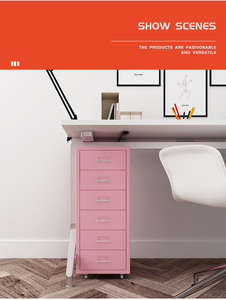 6 Ngăn Kéo Nhỏ Tủ Đựng Hồ Sơ Văn Phòng Phòng Phòng Khách Tủ Góc Kim Loại Để Bàn Di Động Bằng Thép - Product Image 6