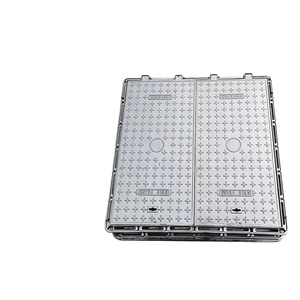 Couvercle de regard rectangulaire en <span class=keywords><strong>fonte</strong></span> ductile robuste D400 <span class=keywords><strong>60x60</strong></span> avec surface peinte pour les installations routières - Product Image 5