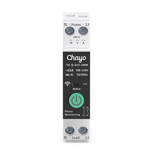 Interrupteur relais intelligent <span class=keywords><strong>Tasmota</strong></span> WiFi, disjoncteur 1-63A, mesure de puissance DIY, protection contre les surtensions et les surintensités pour l'automatisation domestique Chayo - Product Image 2