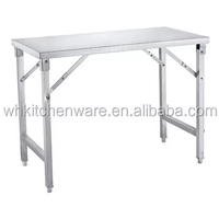 Table de travail pliante en acier inoxydable pour restaurant, pour cuisine