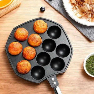 Takoyaki Maker Octopus Balls <strong>Grill</strong> <strong>Pan</strong> Non-stick Bread Toast Breakfast <strong>Frying</strong> <strong>Pan</strong> General Use for Gas and Induction Cooker - Product Image 1