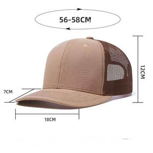 Casquette de baseball en maille respirante d'été avec logo personnalisé, durable, micro-courbée, casquette de camionneur vierge - Product Image 3