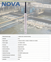 Capteur de niveau de liquide submersible NOVA 16 mm en acier inoxydable 316L, certifié CE, antidéflagrant, transmetteur de niveau de réservoir d'eau 0-200 m