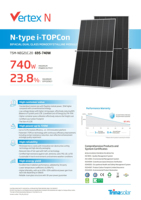 Panneau solaire monocristallin Trina Solar 740w 735w 730w 725w 720w de niveau 1, vente chaude, module PV Vertex TSM-NEG 21C.20, directement de l'usine