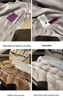 Premium Purple Label Nerzwolle Kaschmir Strickpelzmantel Luxuriöse Winterjacke mit Doppelreihigem Verschluss Polyester-Futter