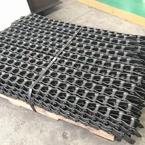 Welded bent plate chain for chain scraper conveyor