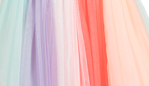 Robe Tutu froncée à paillettes Iridescent, corsage, taille haute, rayures colorées, Voile de coton, pour enfants - Product Image 6