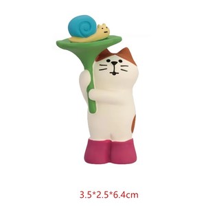Estatua de Resina de Gato y Rana Kawaii para Jardín de Verano, Hecha a Mano y Pintada a Mano, Linda Decoración de Escritorio para Sala de Estar y Espacio de Trabajo - Product Image 4