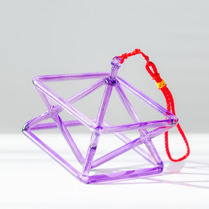 Pirámide Cantante de Cristal Morado Merkaba, Estrella Grande de Cuarzo, Instrumento de Sanación con Terapia de Sonido - Product Image 1