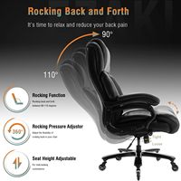 Accoudoir inclinable marron à dossier haut de luxe de la meilleure qualité Chaise de patron de bureau pivotante Grande et haute Chaise de bureau pour plus de confort