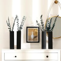 Lot de 4 jardinières murales en bois, décoration murale pour plantes artificielles, supports en bois pour plantes, vase de poche suspendu