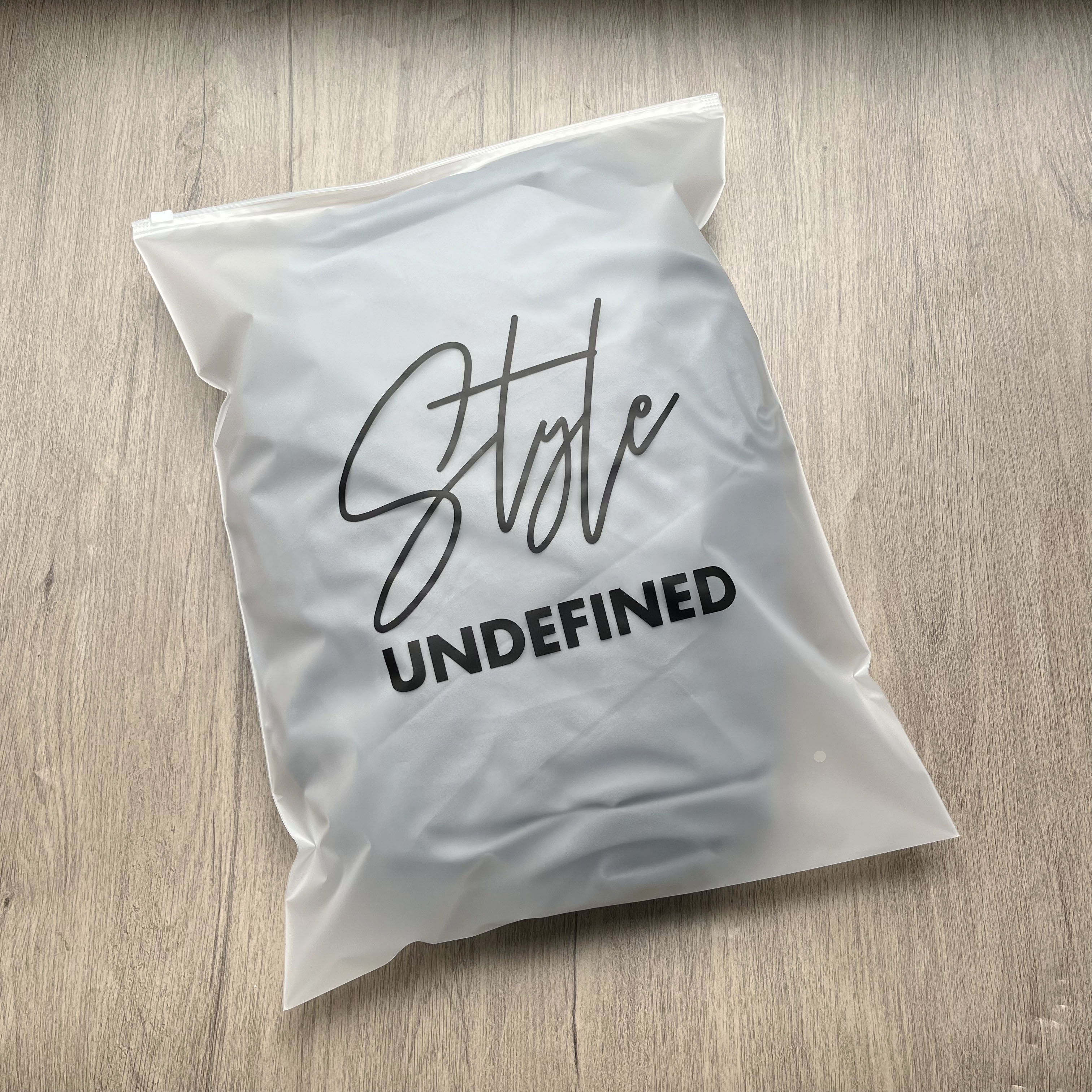 Clear Frosted Zipper Bag