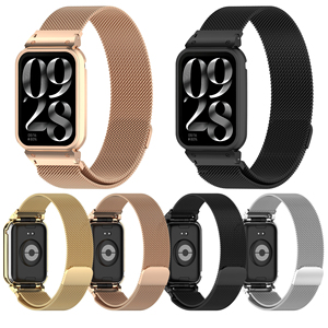 Correa de reloj Milanesa De metal de acero inoxidable para Xiaomi <span class=keywords><strong>Smart</strong></span> <span class=keywords><strong>Band</strong></span> 9 <span class=keywords><strong>Pro</strong></span>, correa de pulsera, cinturón <span class=keywords><strong>Mi</strong></span> <span class=keywords><strong>Band</strong></span> 8 <span class=keywords><strong>Pro</strong></span> con funda - Product Image 2