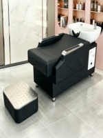 Lit de lavage capillaire style thaïlandais pour salons de coiffure, semi-inclinable, avec chauffe-eau instantané intégré pour lavage et séchage rapide