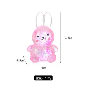 Jouet Squishy Lapin Coloré Scintillant en Cristal de 10,5 cm, Rempli de Maltose, à Remontée Lente, Esthétique Tendance, Anti-Stress - Product Image 2