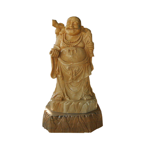 Offre Spéciale naturel marbre jaune pierre <span class=keywords><strong>bouddha</strong></span> Statue Design traditionnel sourire bouddhas Sculpture <span class=keywords><strong>extérieur</strong></span> <span class=keywords><strong>jardin</strong></span> utilisation 1 an de garantie - Product Image 6