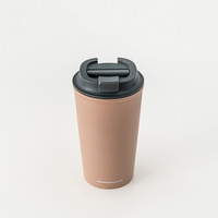 Gobelet à café en plastique biodégradable écologique PLA, tasse de voyage à double paroi, structure anti-fuite, impression de logo personnalisable, moderne