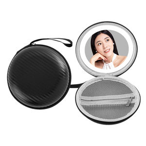 स्थानीय शिपिंग छोटे उपयोगी कॉस्मेटिक बैग वाटरप्रूफ पोर्टेबल यात्रा मेकअप बैग एलईडी दर्पण के साथ कॉम्पैक्ट कॉस्मेटिक बैग - Product Image 6