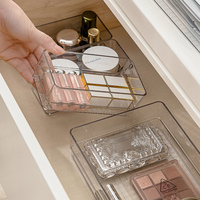 Durchsichtige, luftdichte, mikrowellengeeignete, BPA-freie Schubladen-Organizer-Aufbewahrungsbox, modulares Kunststofftablett für Küche, Bad und Büro