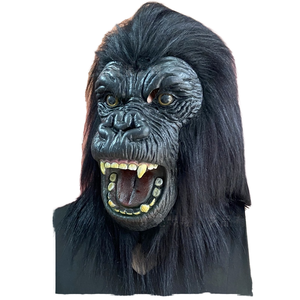 Aofonchy Gorilla Mask Funny Monkey Costume Full Head Realistic Latex Mask Hairy Gorilla Animal Masks Breathable Gorilla Headgear For Halloween Cosplay Costume Carnival Parties