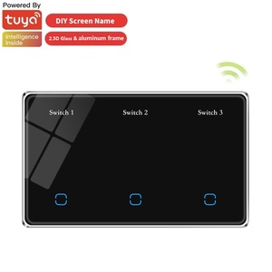 Interruptor inteligente WIFI nuevo de EE. UU. para 3 luces <span class=keywords><strong>con</strong></span> <span class=keywords><strong>pantalla</strong></span>, compatible <span class=keywords><strong>con</strong></span> iOS, permite cambiar el nombre, funciona <span class=keywords><strong>con</strong></span> <span class=keywords><strong>Alexa</strong></span> y Google Home - Product Image 1