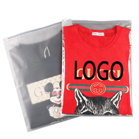Offre Spéciale impression personnalisée marque Logo mat vêtements paquet fermeture éclair givré fermeture éclair sacs en plastique pour le stockage de T-shirt étanche