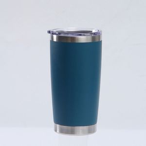 20oz Double Wall Insulated Tumbler Stainless Steel Vacuum <b>Cup</b> with <b>Lid</b> <b>Straw</b> Powder Coated Private Label - Product Image 6