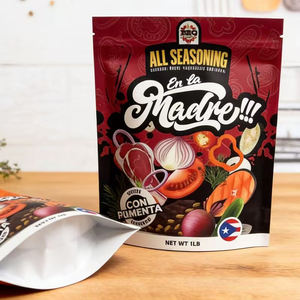 Sacs d'emballage alimentaire personnalisés, anti-odeur, qualité alimentaire, refermables, avec fermeture éclair, en aluminium et mylar, type stand-up - Product Image 5