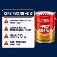 Peinture époxy pour sols en ciment pour entrepôts industriels, sols en béton, formule bicomposante, YUHONG, vente en gros directe d'usine