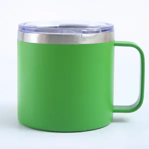 Competitive Price Thermal Mug 12oz 14oz 16oz Reusable Insulated Stainless Steel Travel Coffee Mug Cups With Handle Lid For Tea