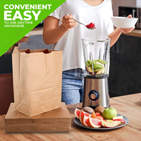 Sacs en papier biodégradables Eco Coffee Lunch Packaging recyclables Sos Square Shopping Candy Logo Printed Paper Bags